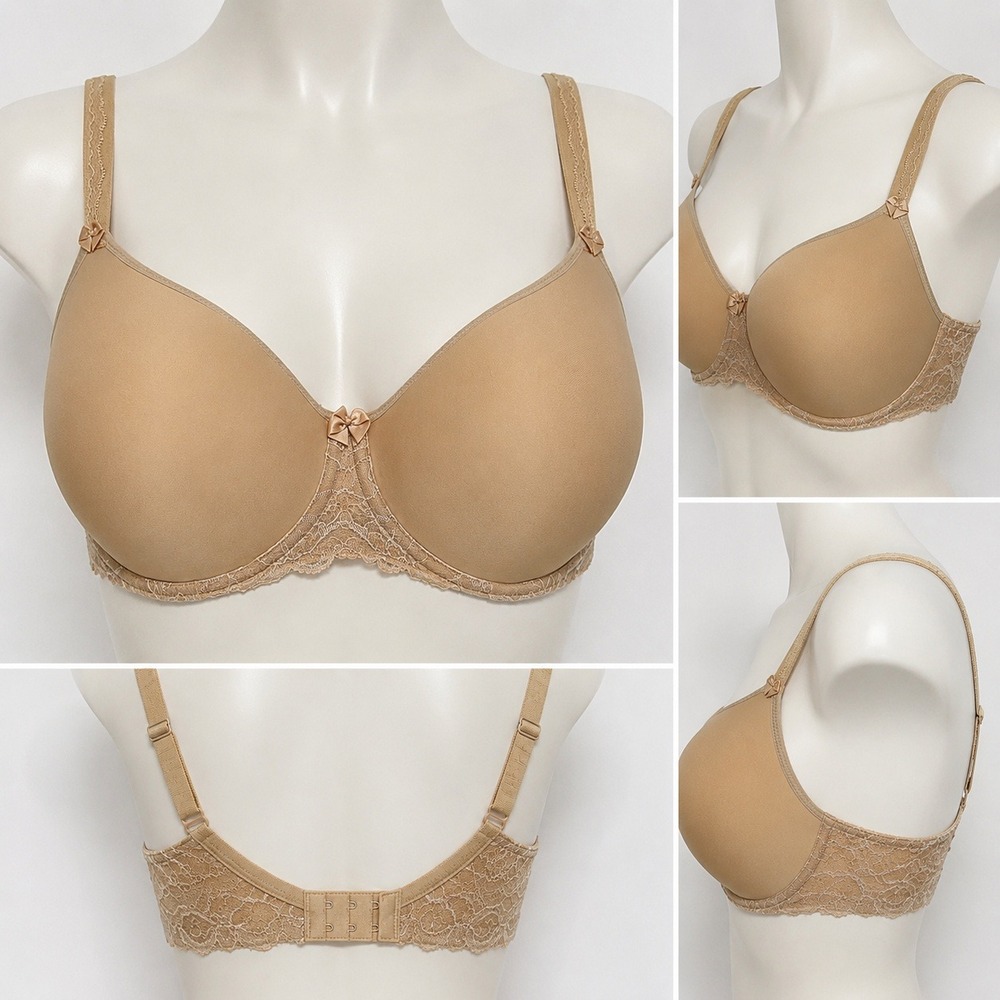 Fantasie Rebecca Lace Spacer T-Shirt Bra Sand Nude Underwire 34G UK 34I US